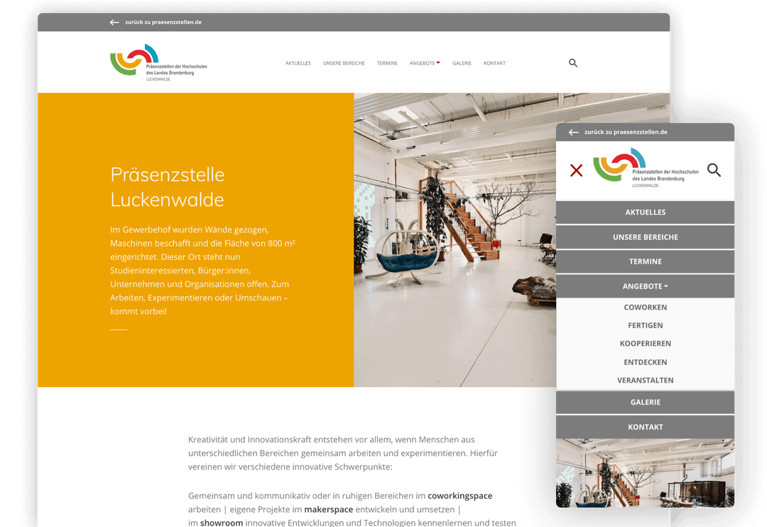 Screenshot Webseite